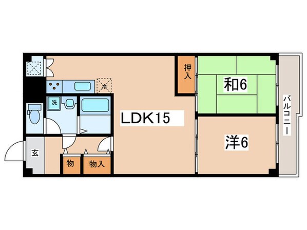 田辺西スカイハイツ(706)の物件間取画像